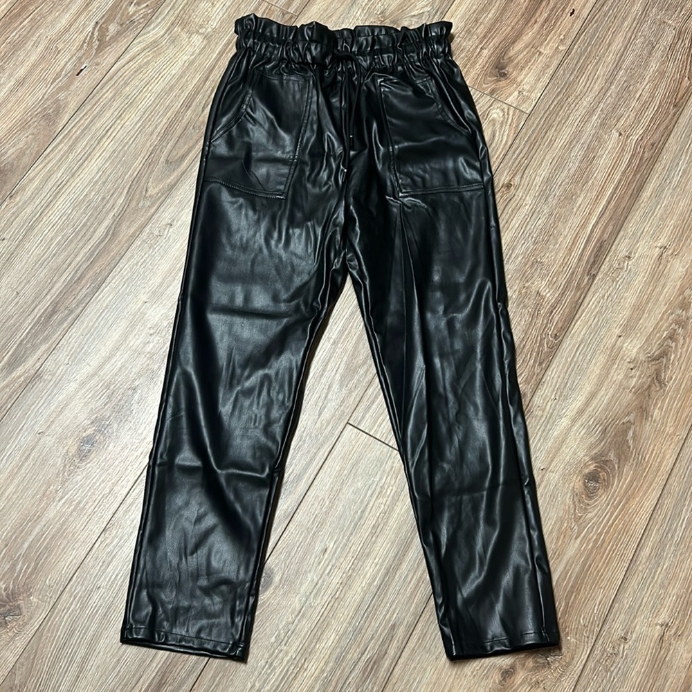 Women’s She + Sky Faux Leather Joggers